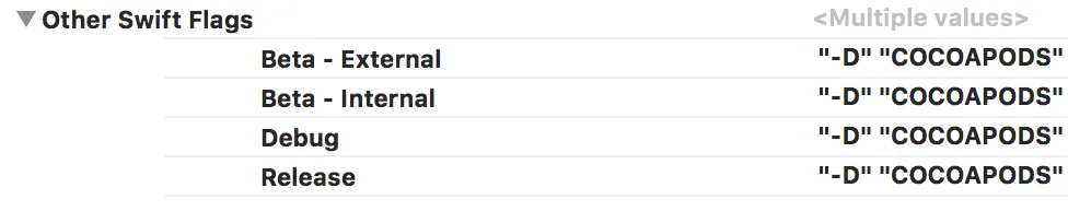 Other Swift Flags in Xcode